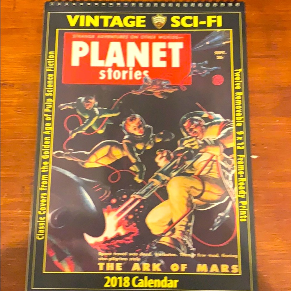 Vintage sci-fi planet stories 2018 calendar